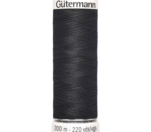 Нить Sew All для всех материалов, 200м, 100% п/э, цвет 190 черно-серый, Gutermann 748277