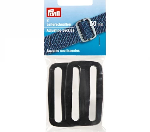 416388 Пряжка регулировочная, пластик, 50 мм, черный, упак./2 шт., Prym