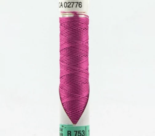 Нить Silk R 753 для фасонных швов, 10м, 100% шелк, цвет 733 розовая фуксия, Gutermann 703184