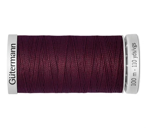 Нить Extra Strong суперкрепкая, 100м, 100% п/э, цвет 369 винный, Gutermann 724033