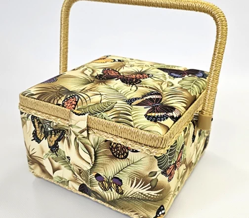 Шкатулка "Бабочки в папоротнике", 20,5 x 20,5 x 13,5 см, 4313-RT-27