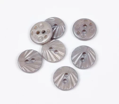 Пуговица DILL, 2 отв., пластик, цвет серый, 13 мм