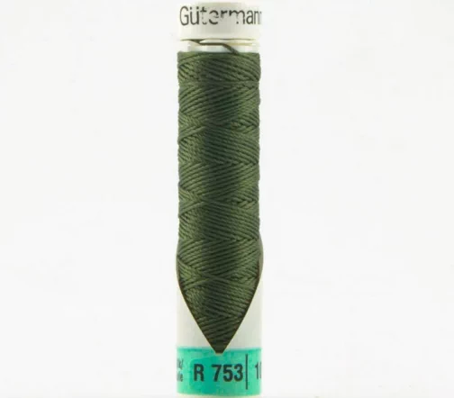 Нить Silk R 753 для фасонных швов, 10м, 100% шелк, цвет 269 лишайник, Gutermann 703184