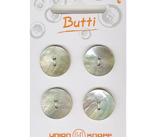 Пуговица, Union Knopf, 2 отв., нат. перламутр, 18 мм, 4 шт., 79009