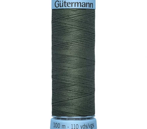 Нить Silk S303 для тонких швов, 100м, 100% шелк, цвет 269 лишайник, Gutermann 744590