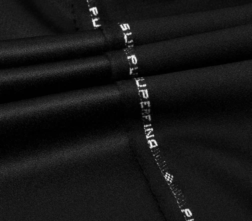 Креп шерстяной костюмный Superfina, цвет черный, 1092215