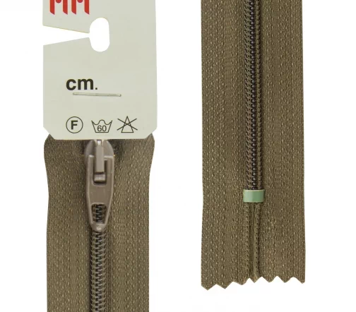 Молния Meras Rizip спираль, 18 см, неразъёмная, 4 мм, цвет 2817, темный хаки