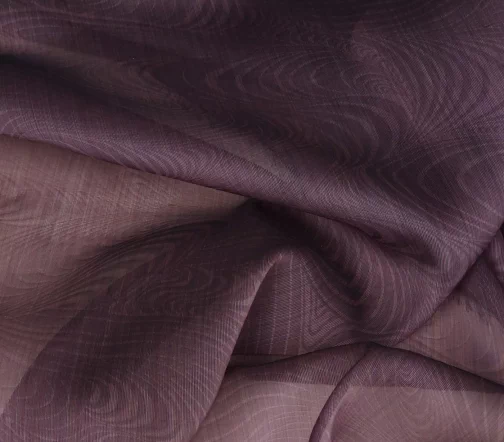 Органза "Волна", купон, оттенки коричневого, 37к