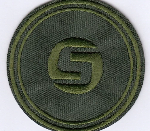 Термоаппликация "Круг S зеленый", диаметр 6 см, арт. 565001.L