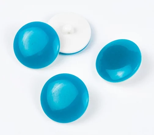 Пуговицы, Union Knopf, "Цвет на белом", на ножке, пластик, цвет бирюзовый, 23 мм