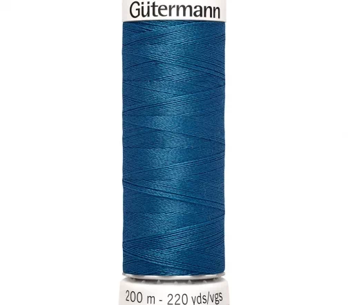 Нить Sew All для всех материалов, 200м, 100% п/э, цвет 966 св.синяя бирюза, Gutermann 748277