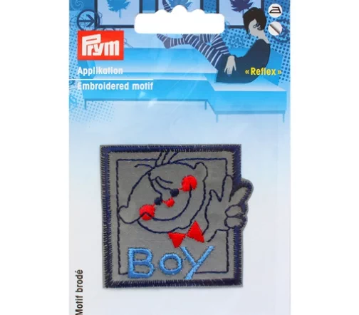 925501 Термоаппликация "Boy" светоотражающая, самоклеящаяся 5,4х5 см, Prym
