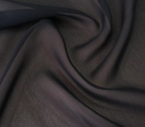 Шифон однотонный, цвет черный, 81526