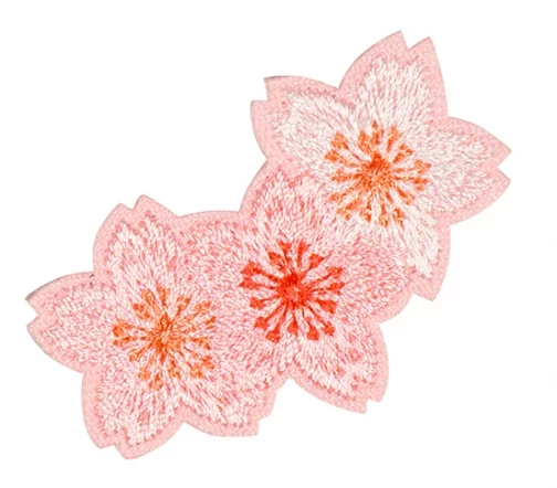 Термоаппликация HKM "Цветки розовые", 4,5 х 2,7 см, 42649
