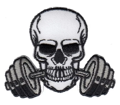 Термоаппликация Marbet "Череп со штангой", 6 х 5 см, 565182