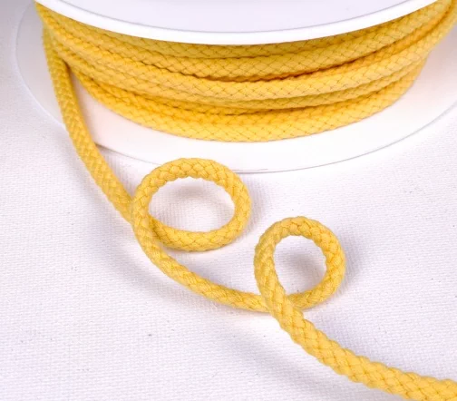 Шнур хлопковый PEGA, цвет желтый, 5,3мм