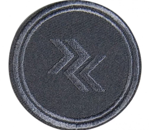 Термоаппликация HKM "Круг", 4,9 см, цвет темно-серый, 38626-8