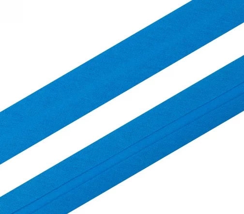 Косая бейка SAFISA, 20мм, хлопок, цвет 126, синий
