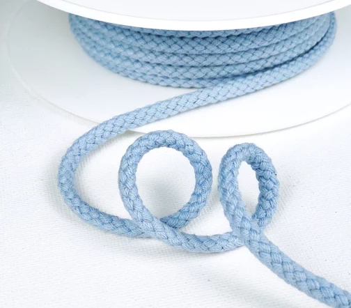 Шнур хлопковый PEGA, цвет светло-голубой, 5,3мм