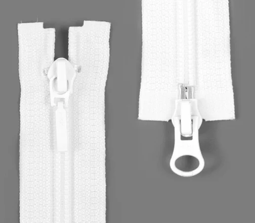 Молния YKK спираль разъёмная, 2 замка, 50см, 5мм, цвет 501, белый