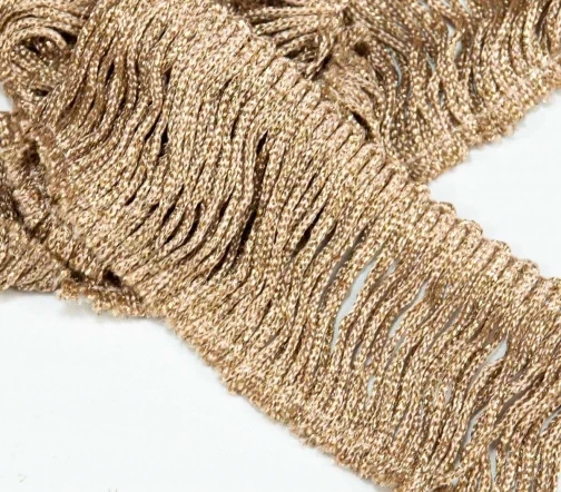 Бахрома LAKIDAIN с люрексом, ширина 50 мм, цвет золото