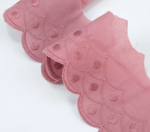 Шитьё IEMESA (вышивка на хлопке), ширина 10 см, цвет увядшей розы