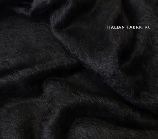 Шерсть пальтовая с альпакой, цвет черный, 01647