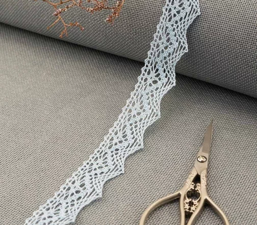 Кружево плетеное GOODMAN, ширина 25 мм, уп./5 м, цвет голубой