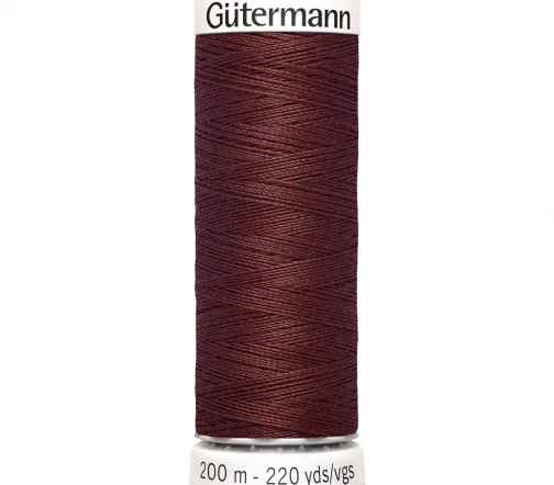 Нить Sew All для всех материалов, 200м, 100% п/э, цвет 174 красное дерево, Gutermann 748277