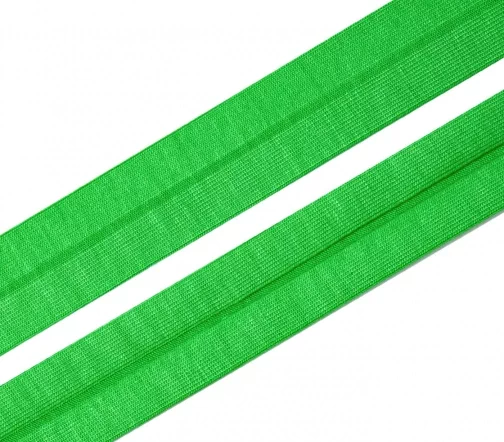 Косая бейка SAFISA трикотажная, 20 мм, хлопок, цвет 62, майская зелень