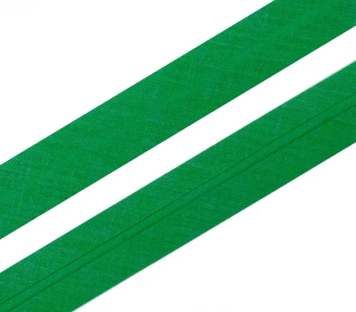 Косая бейка SAFISA, 20мм, хлопок, цвет 121, темно-зеленый