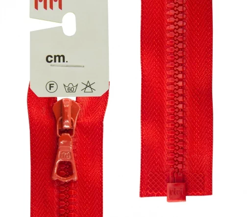 Молния Riri трактор разъёмная, 1 замок, 6мм, 50см, цвет 2407, красный