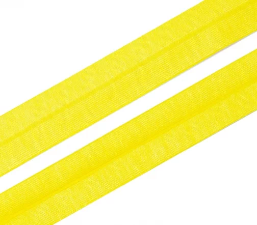 Косая бейка SAFISA трикотажная, 20 мм, хлопок, цвет 32, желтый