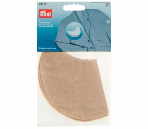 994191 Подмышечники, размер M, 100% хлопок, 2шт, бежевый Prym