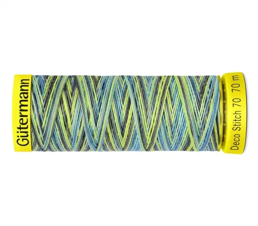 Нить Deco Stitch 70 для декоративных швов, 70м, мультиколор, цвет 9852, Gutermann 702161