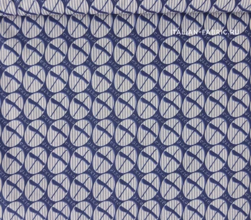 Сорочечный хлопок Exte "Крестики в полосатых кругах", 00324