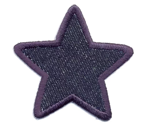 Термоаппликация "Звезда", 5 х 5,5 см, черно-синяя, арт. 569531.C