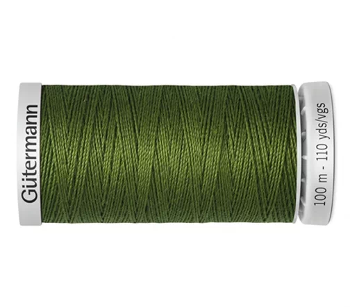 Нить Extra Strong суперкрепкая, 100м, 100% п/э, цвет 585 т.папоротник, Gutermann 724033