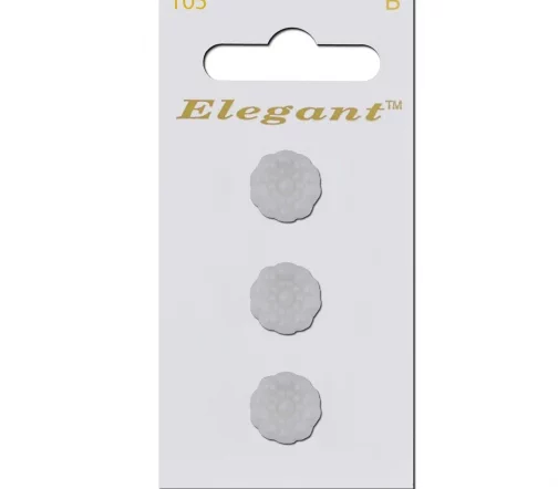 Пуговицы, Elegant, арт. 105 G, на ножке, 16 мм, пластик, 3 шт.