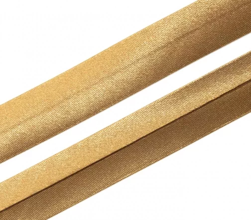 Косая бейка SAFISA атласная, 20 мм, п/э, цвет 044, бронзовый