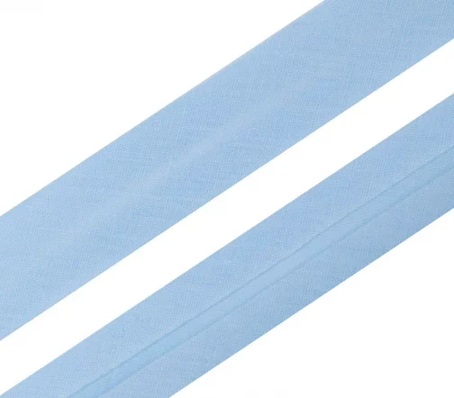 Косая бейка SAFISA, 20мм, хлопок, цвет 004, светло-голубой
