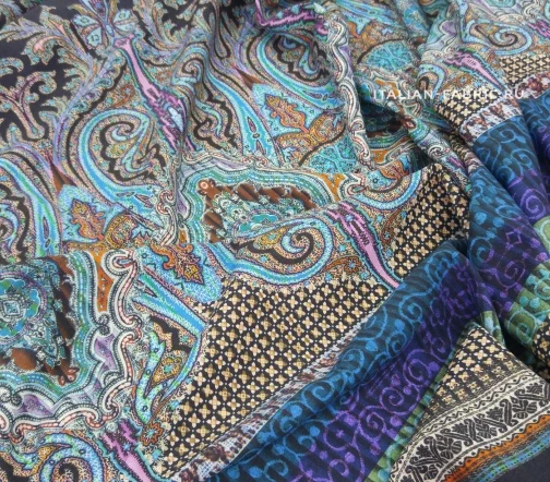 Шерсть плательная купон "Орнамент", 01633к