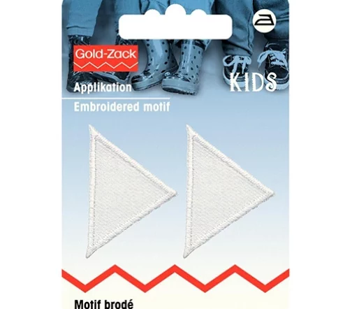 925277 Термоаппликация "Треугольники" 3,5х3 см, белый цв., 2шт., Prym