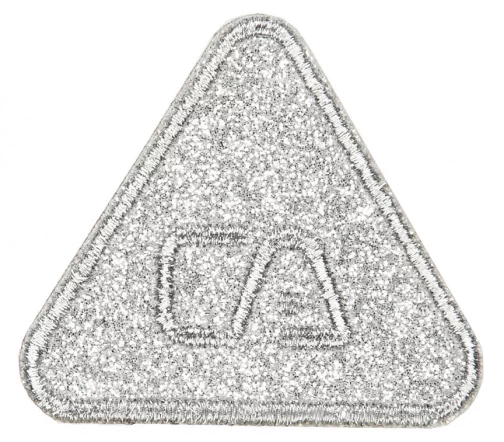 Термоаппликация HKM "Треугольник (блестящий)", 5,5 х 4,7 см, цвет серебро