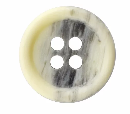 Пуговица Sandra, 15 мм, 4 отв., пластик, оттенки серого, 75619-24-4