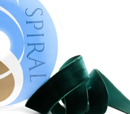 Лента Safisa бархатная 15 мм, цвет 97, темно-зеленый