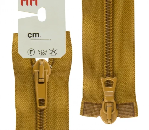 Молния Riri спираль разъёмная, 2 замка, 6мм, 55см, цвет 2221, охра