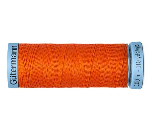 Нить Silk S303 для тонких швов, 100м, 100% шелк, цвет 351 оранжевый, Gutermann 744590