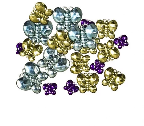 Набор  декоративных элементов Favorite Findings, "Прозрачные бабочки" 10*21 мм, 29 шт