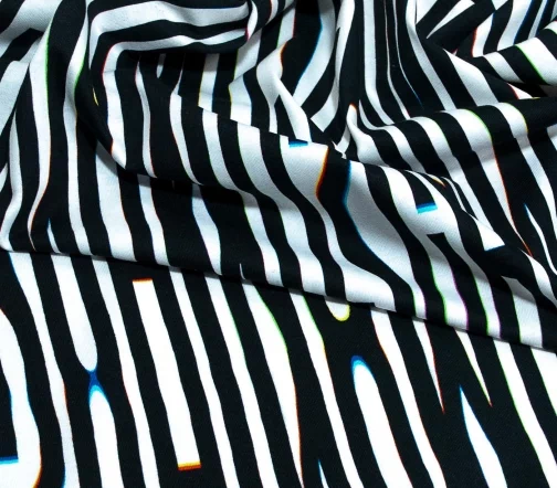 Трикотаж Moschino хлопковый, цвет черно-белый, 1032227